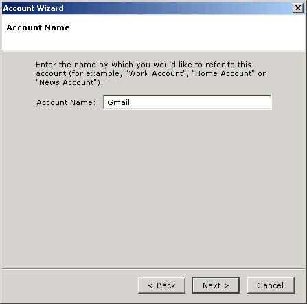 Introduceti un nume, pentru contul creat, in campul Account Name si faceti click pe Next.
