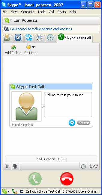 In felul acesta, veti putea testa ca Skype este instalat si configurat corect. Pasul 9.