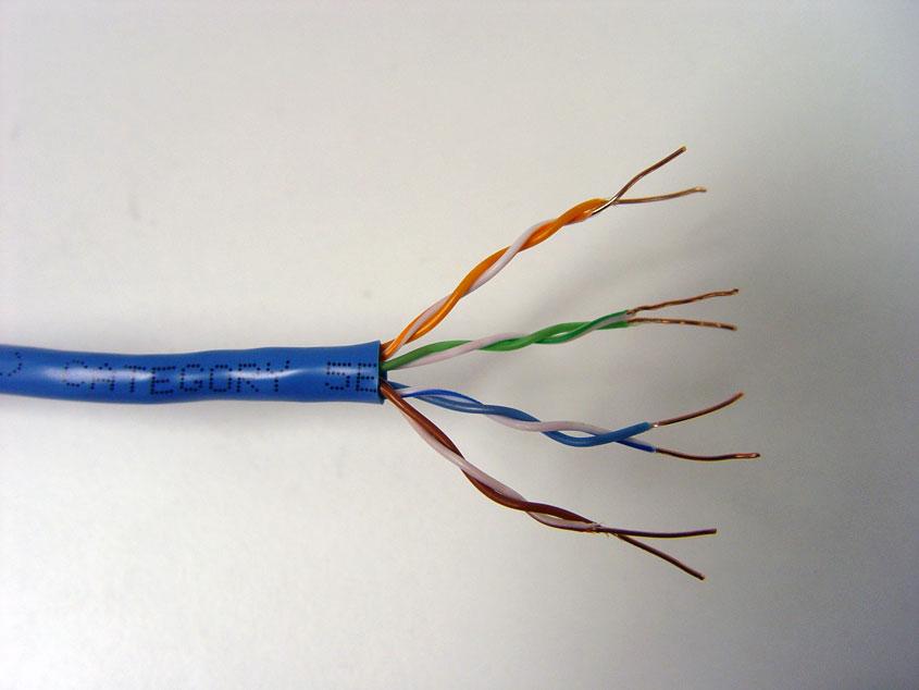 Example: Ethernet Receive Transmit 4 twisted pairs per cable 3 twists per inch 24 gauge (~0.