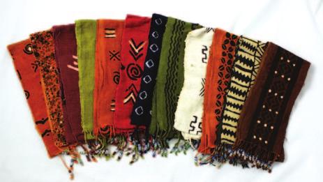C-A920 Hand-Woven, Hand-Painted Mudcloth Scarves You can own more