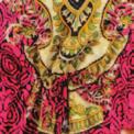 C-WF682 Pink Sequined Draw-String Empress Dashiki Breezy and covered in paisley designs, this dashiki is sure to please. 33 long. Up to 70 bust.