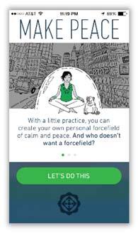 meditations from this app: Mindful