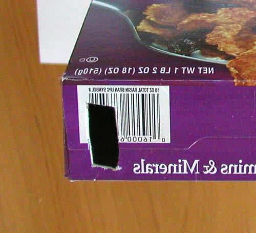 Cut a thin rectangle out of the bottom of the cereal box,