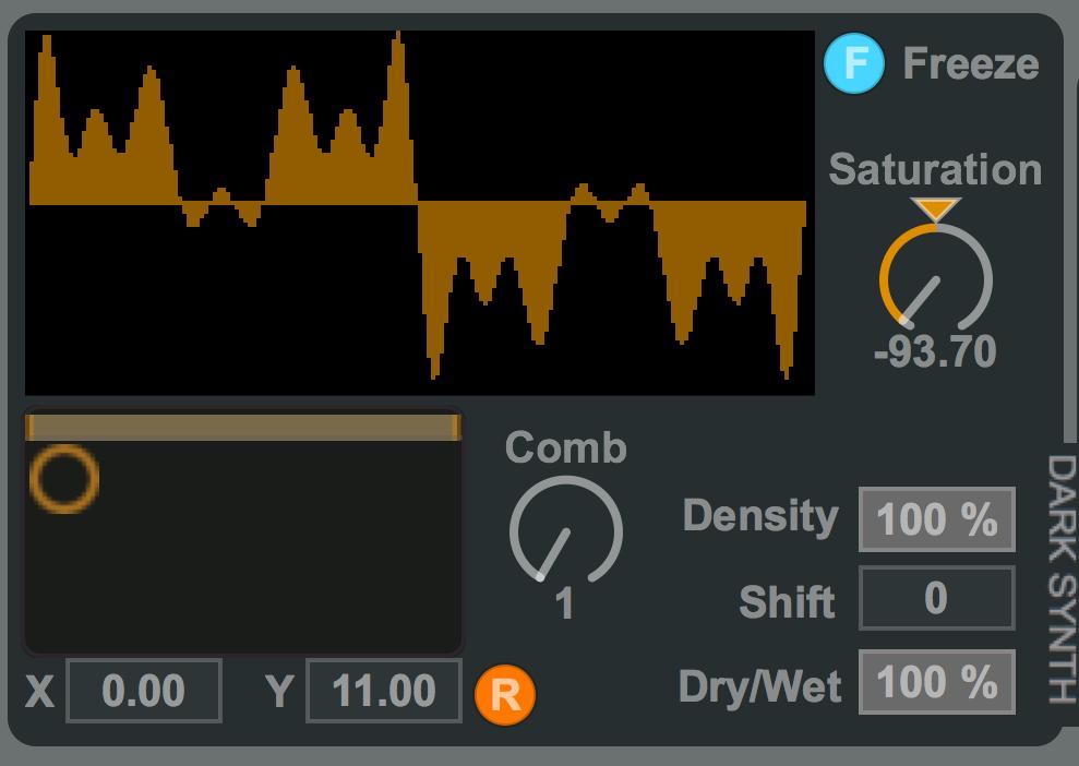 The Main Interface 2) Spectral Processing In the second panel you can see the actual waveform in the upper left side. Let's skip the Freeze button (upper right corner) for the moment.