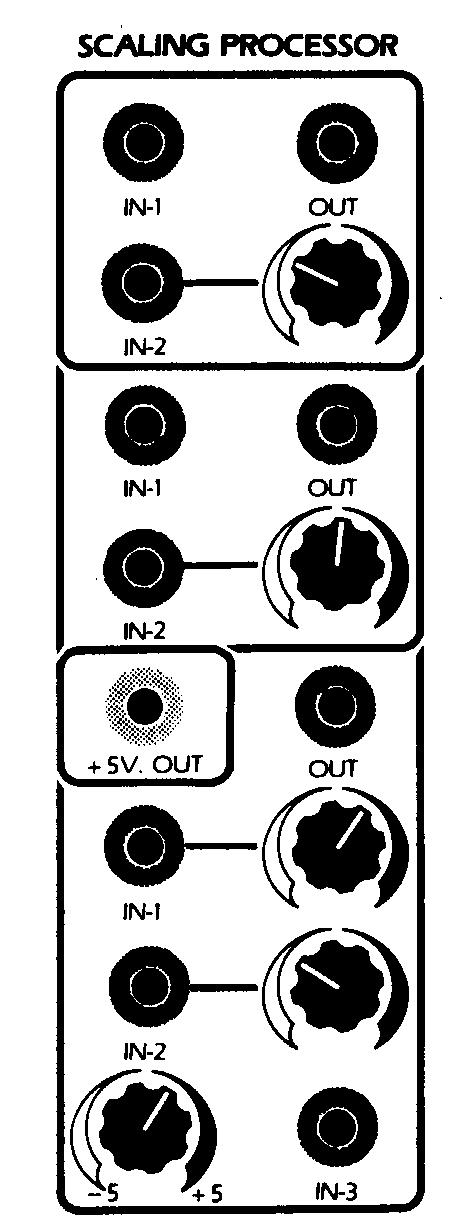 The SCALING BUFFER (BUFF) is useful for controlling two or more modules from the same control voltage.