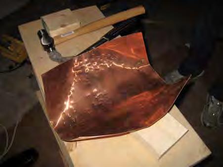 casing 5 hammered copper Hammered Sheet copper. a.
