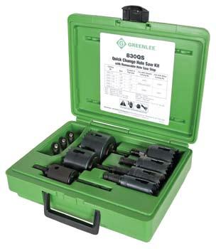 Quick Change Hole Saw Kit 02802 Quick Change Arbor Features: New arbor allows for rapid mounting or removal of hole saws. Faster, easier slug removal. Drill pilot hole without saw: 1.