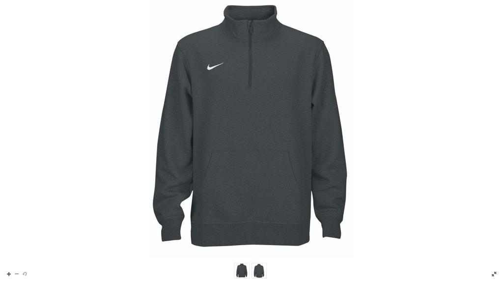 customcraft sports Description: Player ½ Zip Fleece ($70) Nike Fleece ½ Zip Top Anthracite New item for 2017 Logo on LEFT CHEST is a 3D embroidered patch, sewn on via satin stitch.