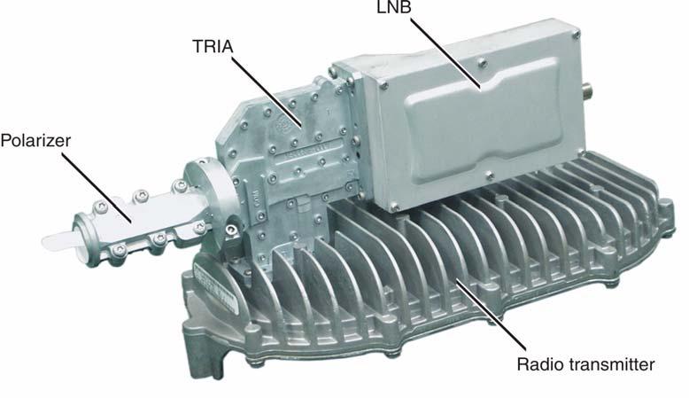 Radio assembly The radio assembly shown in Figure 7 consists of the radio transmitter, low noise block converter (LNB),