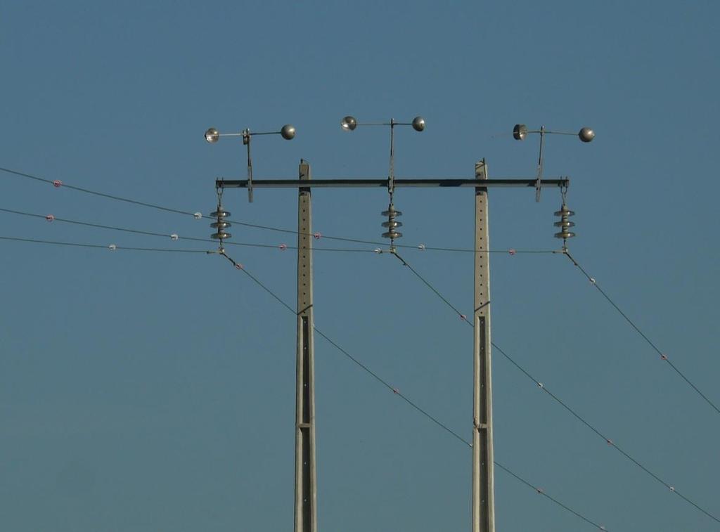 Figure 2.5 Perching dissuasion devices to prevent White Storks from nesting on utility poles in Portugal (Photo: H. Prinsen).