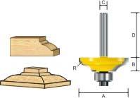 For 3/16" Radius, wood thickness from 3/8" to 1-3/8" For 1/4" Radius, wood thickness from 1/2" to 1-1/2" Item No.