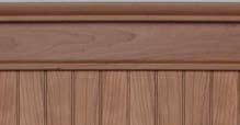 Beadboard can be used as stand-alone wall paneling or surrounded by stiles and rails as part of