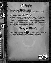 Cards Profile Cards Models in Bushido are represented by a profile card. The profile cards contain all the information that will be used in a game specific to that model(s).