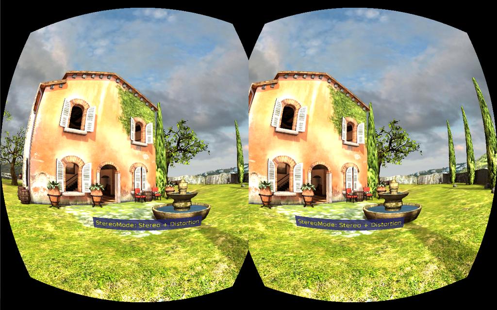 5.5 Rendering Configuration Figure 4: OculusWorldDemo stereo rendering.