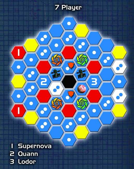 In the 7-player map, place the Supernova, Quann, and Lodor into the Select Systems pile.