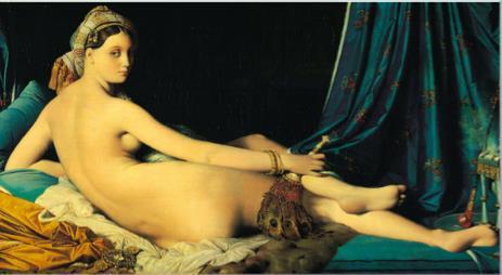 Use of Space: The body of the nude takes up the entire frame of the canvas. Her head, elbow, and buttocks are inches away from the edge of the canvas.