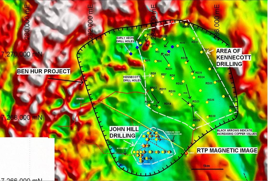 Ben Hur Copper Project The John Hill deposit a small component of the overall Ben Hur Project The known mineralisation at Ben Hur is 6.