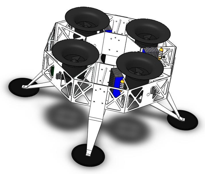 Earth-Based Hopper Spacecraft Simulator Multirotor Flying Platform Similar Flight Dynamics Thrust Control via Pulse