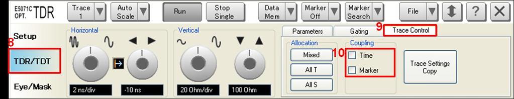 Open Setup tab in the TDR software. 2. Click Preset to preset the instrument. Click OK in a dialog box to continue. 3. Set DUT Topology to Differential 2-Port.