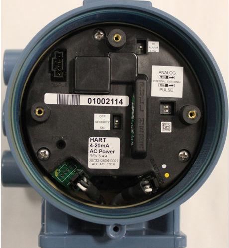 Advanced installation details Figure 6-1: Rosemount 8732EM Electronics Stack and Hardware Switches Procedure 1. Place the control loop into manual control. 2. Disconnect power to the transmitter 3.