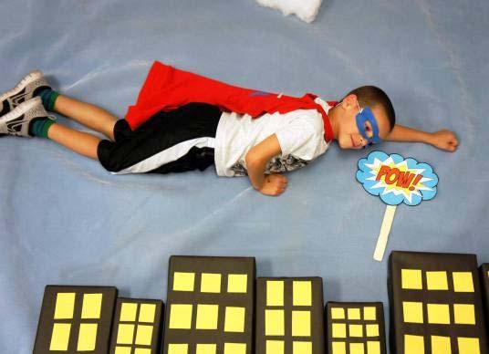 Superhero Flying Pictures 1. Cover assortment of boxes (cereal, cracker, shoe, etc.
