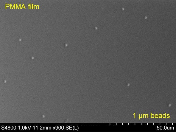 122 5.3 Nanobeads In this section, we ll discuss the experimental results obtained from imaging nanobeads immobilized on PMMA-coated glass substrates.
