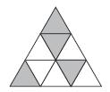 (a) Shade two more triangles to make a pattern with 1 line of