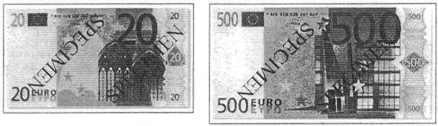 *6. Pictures NOT accurately drawn A 20 Euro note is a rectangle 133 mm long and 72 mm wide.