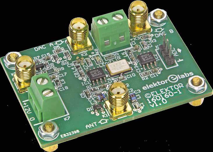 LABS PROJECT FPGA-DSP Board for Narrowband SDR Part 2: transmission and RF front end By Daniel Uppström (SM6VFZ, Sweden) and Ton Giesberts (Elektor Labs) When a suitable radio add-on board is added