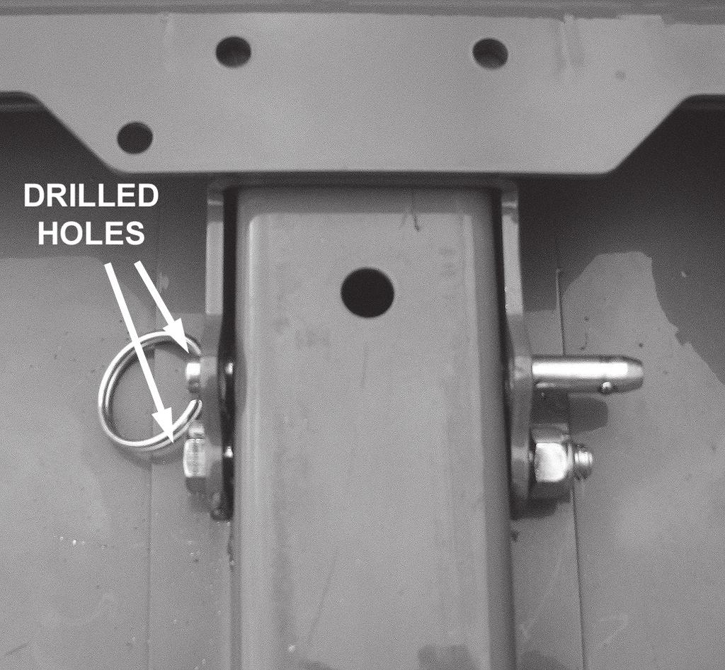 Attach CORNER PANEL WELDMENTS As shown in Figure 5, two holes exist in the John Deere panel and two holes need to be drilled. 1.
