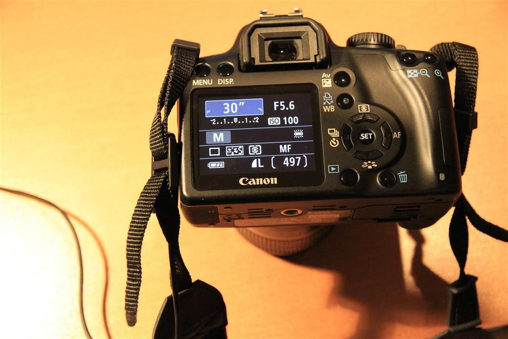 Setting Exposure Time: Set the exposure time to 15 (15 sec) if doing a