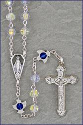 95 8 mm Genuine Murano glass bead Rosary features a smooth round