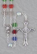 95 8 mm Genuine Murano glass bead Rosary features a round beads