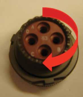 9. Insert each pair into the connector grommet based on the following table.