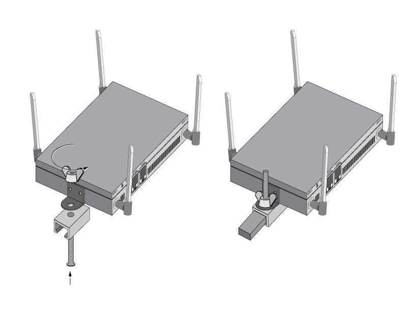External Antenna Model Suspended Ceiling T-Bar Mount Suspended Ceiling T-Bar Mount Procedure - Using Ceiling Mount Hardware The following installation uses the Access Point ceiling mounting kit (Part