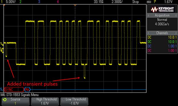 04 Keysight How to Easily Create an Arbitrary Waveform Without Programming - Application Note As shown at the bottom of Figure 3, the Mil-Std-1553 signal in blue is 5F67, which is the hexadecimal