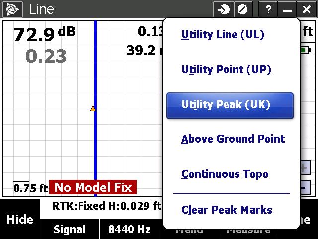 Accurate Utility Depth Measurements Using the Spar 3 through the center indicates the expected yaw angle of the utility line.