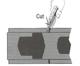 trim edge using your combination square b Cut the