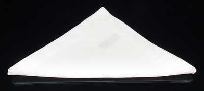 napkin in half diagonally, creating a triangle
