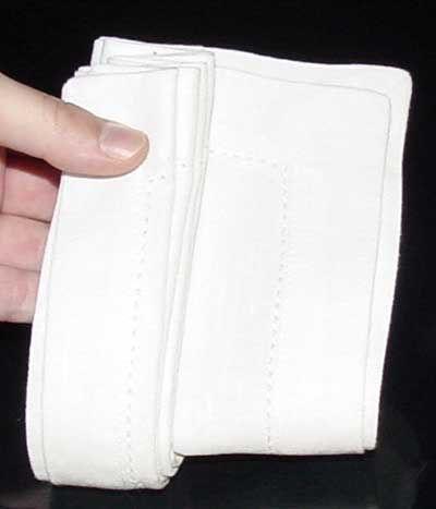 napkin in half with the accordion folds on