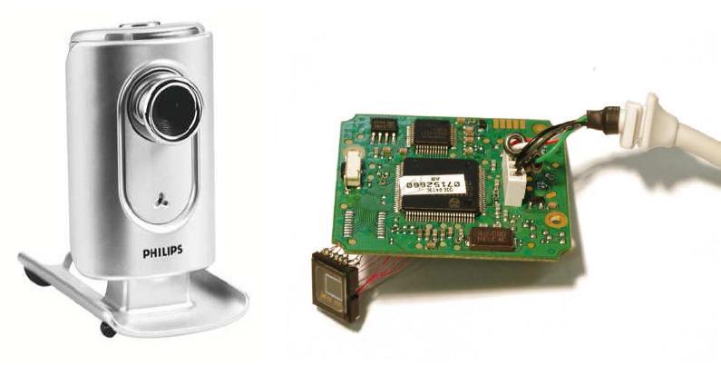 Figure 1. The Philips Toucam II before (left) and after the modifications (right). of the camera have to be removed.