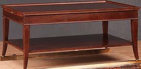 slide on each end Tapered legs with a saber foot Shelf 6108 Cherry solids with walnut & cherry  foot