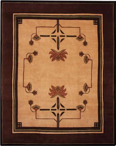 DESIGNER RUGS DAHLIA RUG RU-1410 DAHLIA The graceful design of this carpet was inspired by the simple and elegant lines of the Arts & Crafts movement.