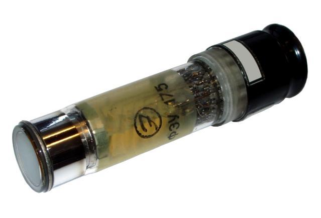 PHOTOMULTIPLIER TUBE PMT-175 PMT-175 has SbKCs photocathode and linear 14- dynode multiplication system. The device is intended for multispectral research.