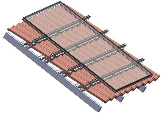 Consideration needs to be made to ensure that an extra two tile brackets can be fitted to the rafter / truss structure of the roof.