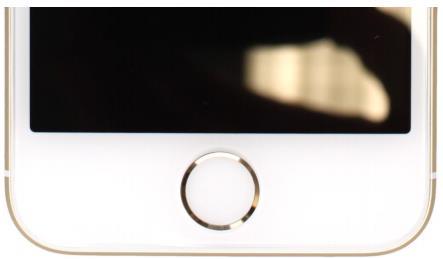the home button if the Apple iphone 5S.