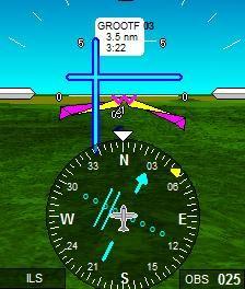 as a means to see if you are drifting off the center line. You will see a row of crosses extending into the sky ahead of you. Simply keep the crosses lined up for a perfect take off.