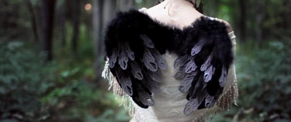 The craziest, I think, is stitching dozens and dozens of them, and making a pair of full-size lace wings!
