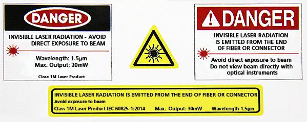 Laser Safety This product meets the appropriate standard in Title 21 of the Code of Federal Regulations (CFR). FDA/CDRH Class 1M laser product.