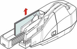 Epson CaptureOne Single Feed 2. You can insert 1 check into the SF to be fed automatically. 3. Insert the check straight facing the outside, as shown below. 2. Remove used franking cartridge, if installed, as shown below.